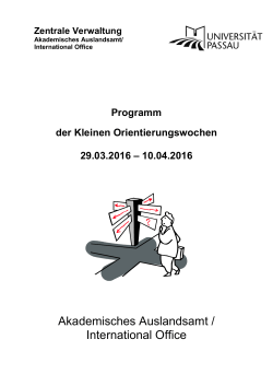 Programm - Universität Passau