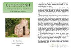 gemeindebrief pdf - Evangelische Kirchengemeinde