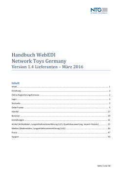 Handbuch WebEDI 1.4 - Network Toys Germany