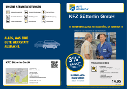 Zum Prospekt - KFZ Sütterlin GmbH