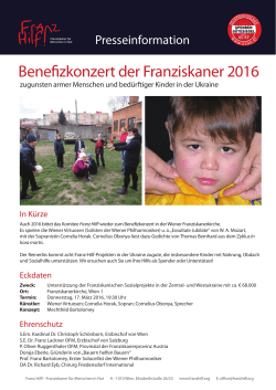 Benefizkonzert der Franziskaner 2016