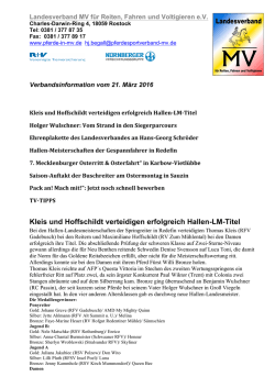 Kleis und Hoffschildt verteidigen erfolgreich Hallen