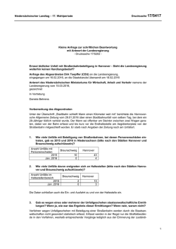 Drucksachen allgemein - Nieders&auml;chsischer Landtag