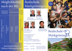 Infoblatt - Realschule Markgr&ouml;ningen