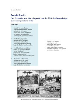 Brecht: "Der Schneider von Ulm"