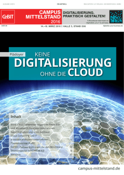 Keine Digitalisierung ohne die Cloud