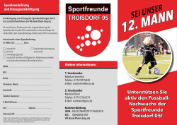 Förderverein - Sportfreunde Troisdorf 05