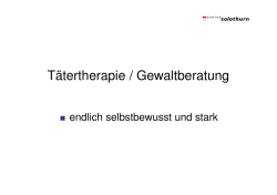 Einblick in die Gewaltberatung