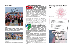 der Flyer über Pink Paddler - Polizeisportverein Dragonpatrol Ruhr eV