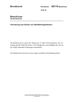 BR 627/15(B) Beschlussdrucksache