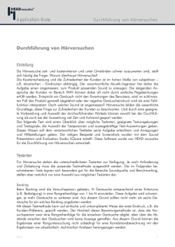 Durchf&uuml;hrung von H&ouml;rversuchen