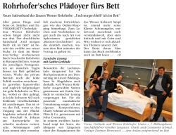 Neues Volksblatt  - Rohrhofer