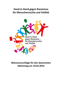 Hand in Hand gegen Rassismus: Aktionsideen
