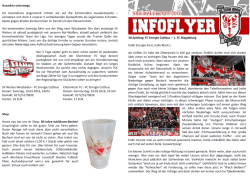 Infoflyer zum Heimspiel
