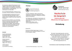 Hochschule im Gespr&auml;ch - Hochschule Albstadt