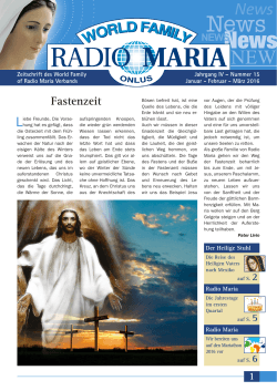 Zeitschrift der Weltfamilie von Radio Maria