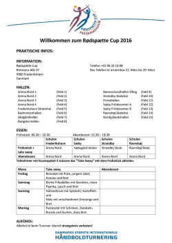 Information - R&oslash;dsp&aelig;tte Cup