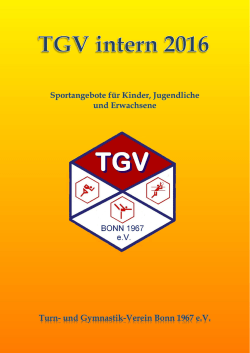 Heft TGV-intern 2016 - Turn- und Gymnastik