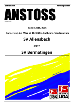 SV Allensbach SV Bermatingen