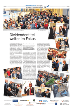 Dividendentitel weiter im Fokus
