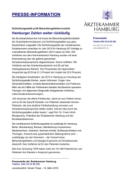 Hamburger Zahlen weiter r&uuml;ckl&auml;ufig