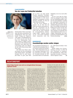 rechtsreport - Deutsches Ärzteblatt