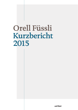 Orell Füssli Kurzbericht 2015