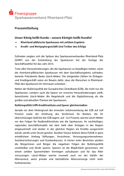Pressemitteilung - Sparkassenverband Rheinland
