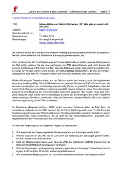 Interpellation - Kanton Basel