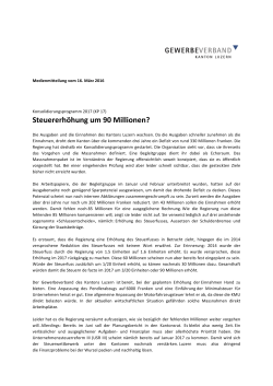 Steuererhöhung um 90 Millionen?