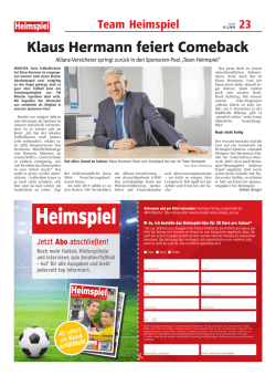 Heimspiel - Klaus Hermann