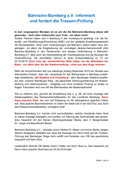 Bahnsinn Neustart im März 2016