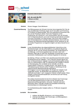 Ich, du und die EU - Wissen und Welt