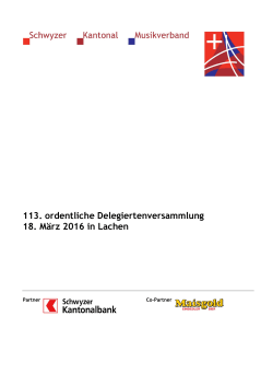 Detaillierte Broschüre zur DV - Schwyzer Kantonal Musikverband