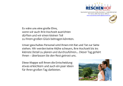 Hochzeitsmappe - Der Reschenhof