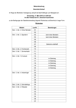 Bekanntmachung Brennholz-Verkauf