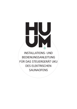 installations- und bedienungsanleitung f&uuml;r das steuerger&auml;t