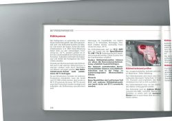 BETRIEBSHINWEISE Kühlsystem