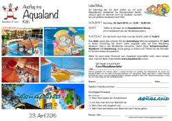 Anmeldung Aqualand - Messdiener St. Quirin