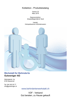 Katalog als PDF - Werkstatt für Behinderte, Gutweniger AG