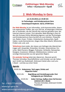 2. Web Monday in Gera