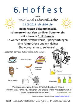 Hoffest 2016 - und Fahrstall Kehr