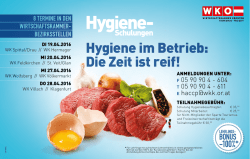 Hygiene im Betrieb: Die Zeit ist reif!