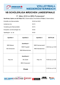 VB LM 2016 Zeit- Spielplan
