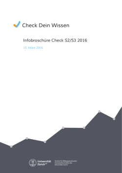 Infobrosch&uuml;re Check S2/S3 2016