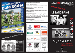 Flyer Le Bang Bang - Jazz Initiative Dinslaken eV