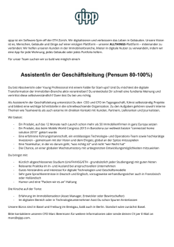 qipp: Assistent/in der Geschäftsleitung (18.03.2016)