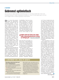 Gebremst optimistisch - Deutsches Ärzteblatt