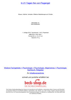In 21 Tagen frei von Flugangst - ReadingSample - beck