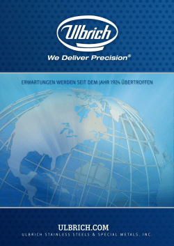 Diversified Ulbrich of Canada - Ulbrich Stainless Steels and Special